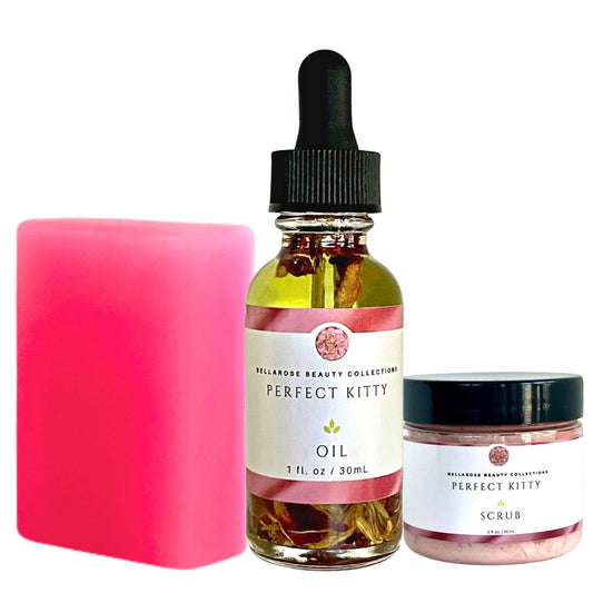 yoni soap, yoni oil and yoni scrub