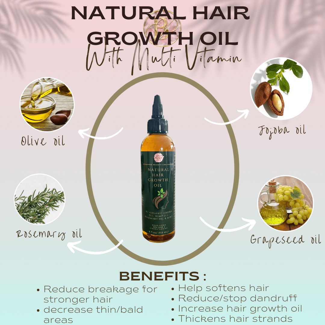 Natural Hair Growth Oil 4oz | Nourishing, Restore & Strengthening