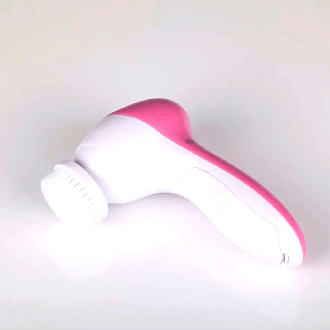 White and pink waterproof facial brush